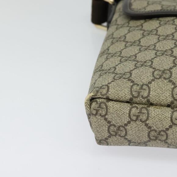 GUCCI GG Supreme Shoulder Bag Pvc Beige Gold - Picture 10 of 16